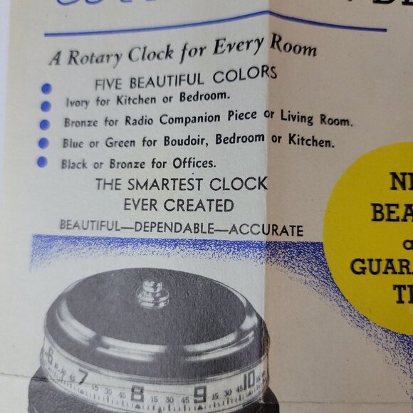 1937 Garden City Novelty The Time Band Rotary Clock 5 colors raffle game 29cents - Picture 8 of 11